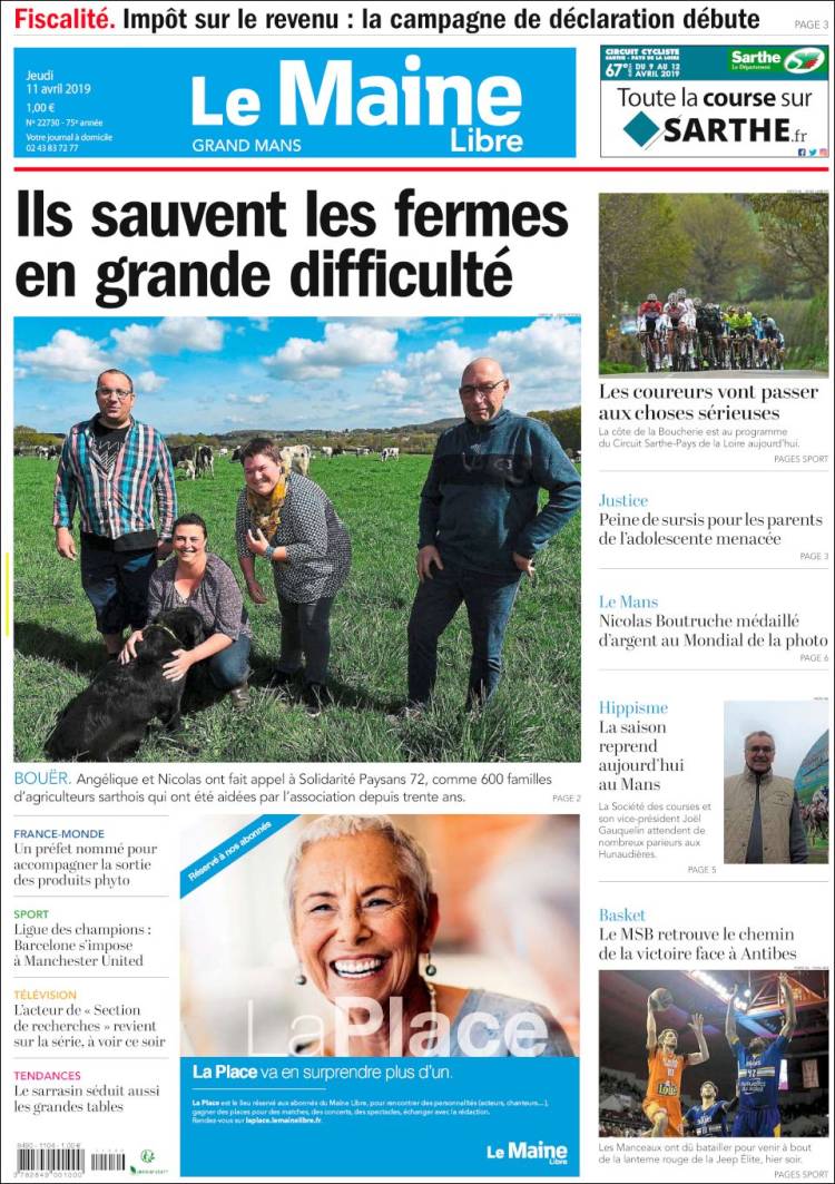 Portada de Le Maine Libre (Francia)