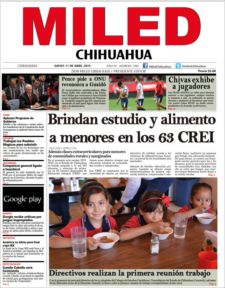 Portada de Miled - Chihuahua (M&eacute;xico)