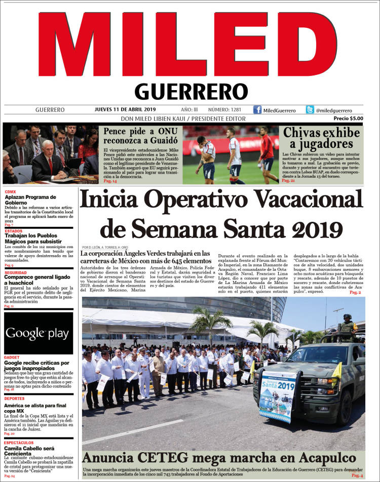 Portada de Miled - Guerrero (M&eacute;xico)