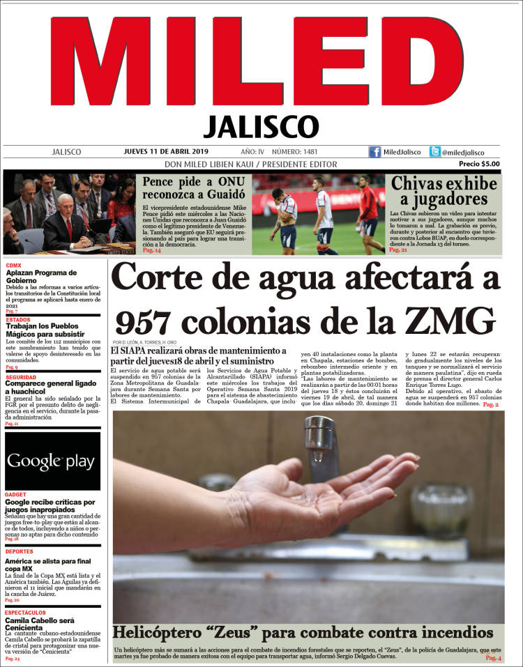 Portada de Miled - Jalisco (M&eacute;xico)