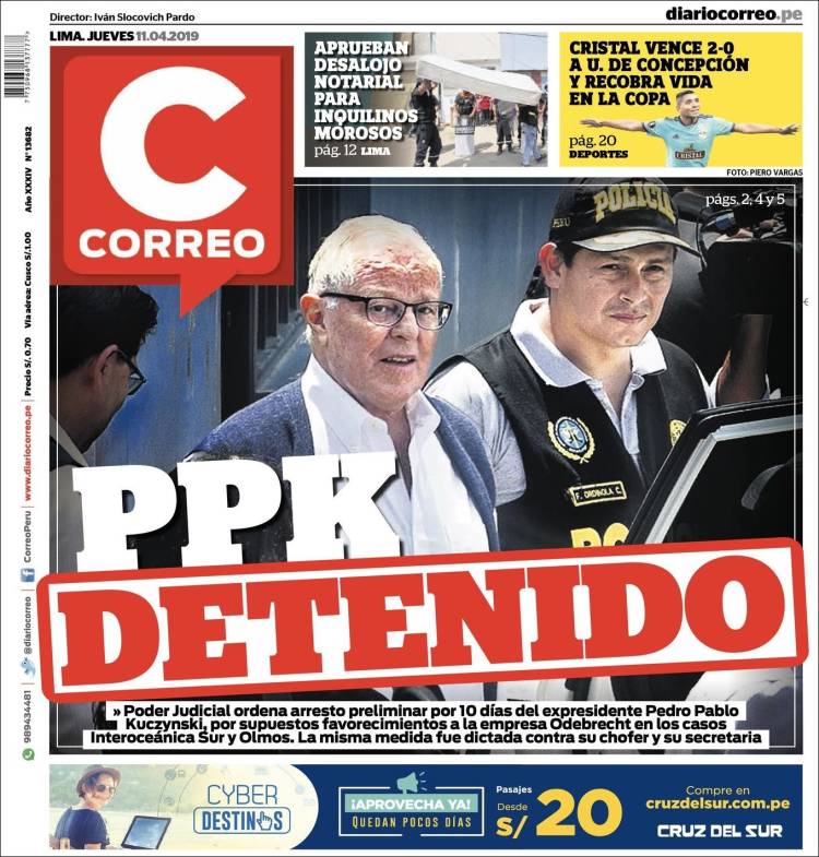 Portada de Diario Correo (Per&uacute;)