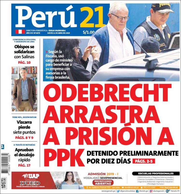Portada de Perú 21 (Per&uacute;)
