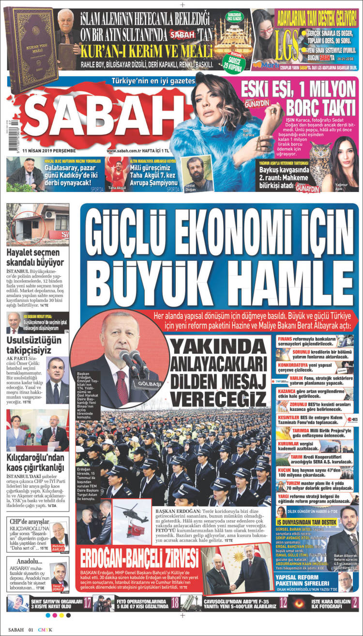 Portada de Sabah (Turqu&iacute;a)