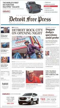 Portada de Detroit Free Press (USA)