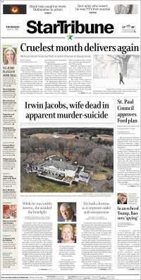 Portada de Star Tribune (USA)