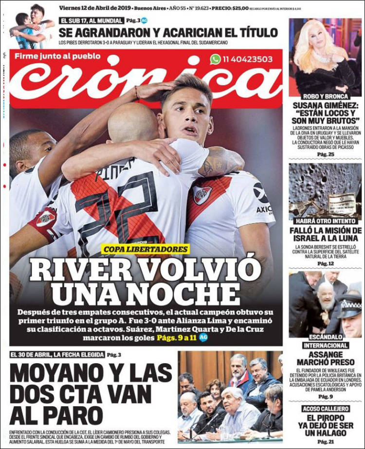 Portada de Crónica (Argentina)
