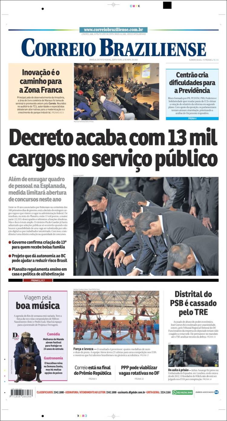 Portada de Correio Braziliense (Brasil)