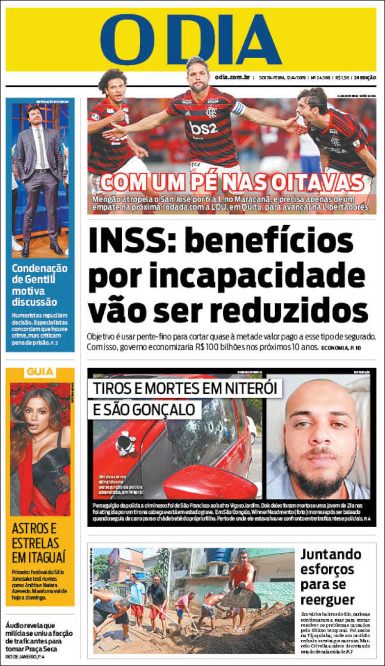 Portada de O Dia (Brasil)