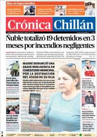 Portada de Crónica Chillán (Chile)