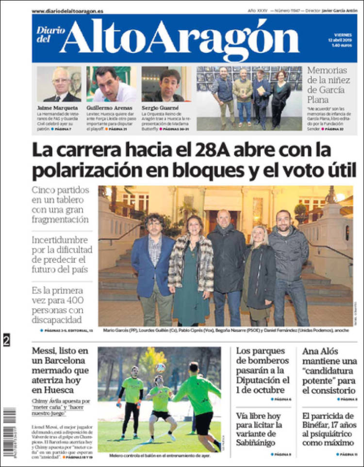 Portada de Diario del AltoAragón (Espa&ntilde;a)