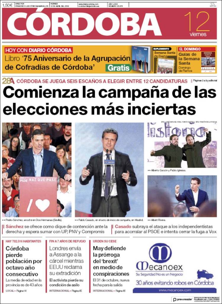 Portada de Diario de Córdoba (Espa&ntilde;a)