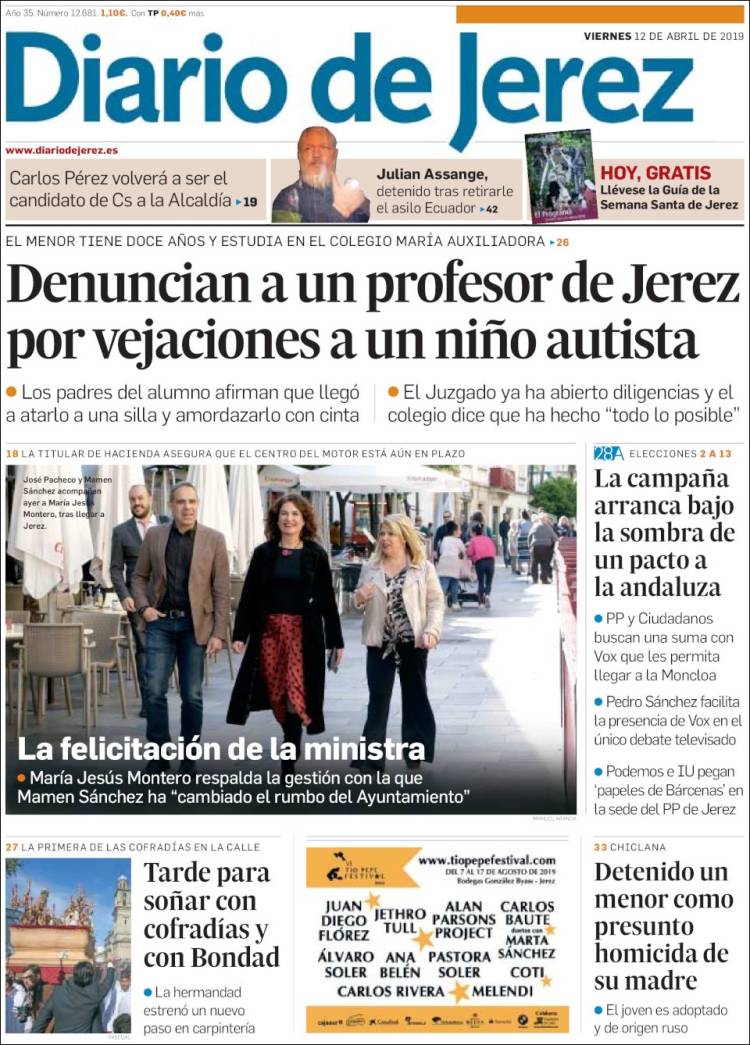 Portada de Diario de Jerez (Espa&ntilde;a)