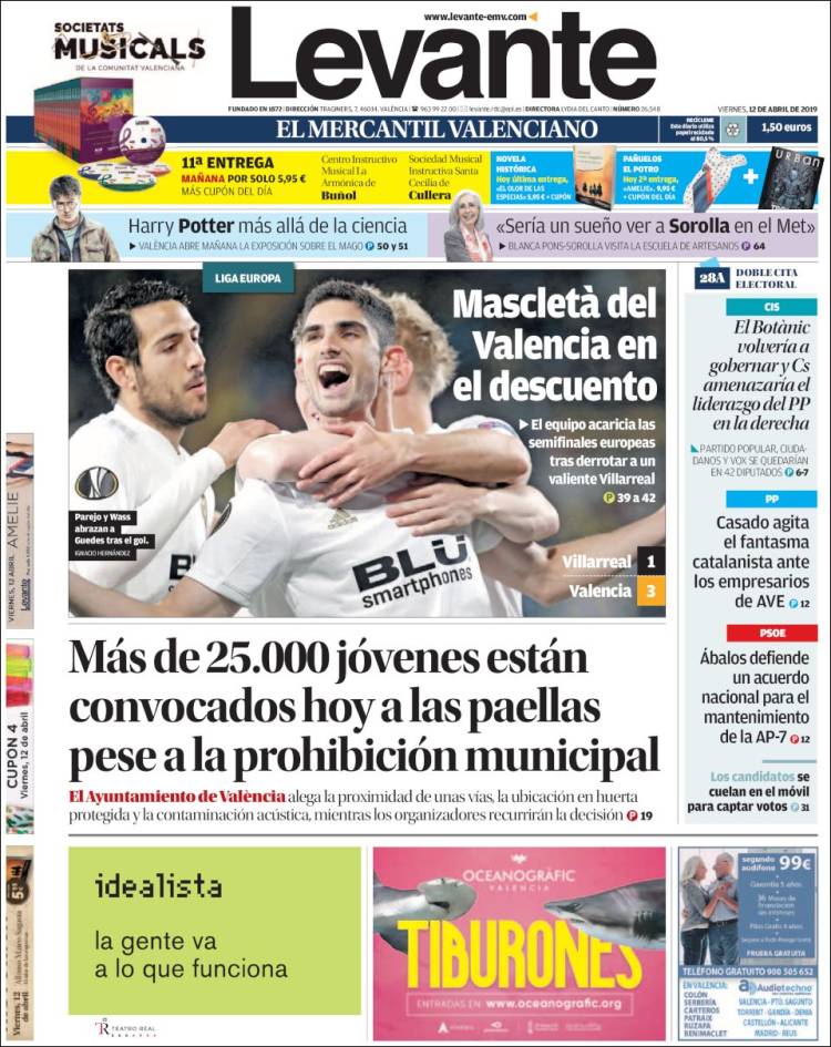 Portada de Levante (Espa&ntilde;a)