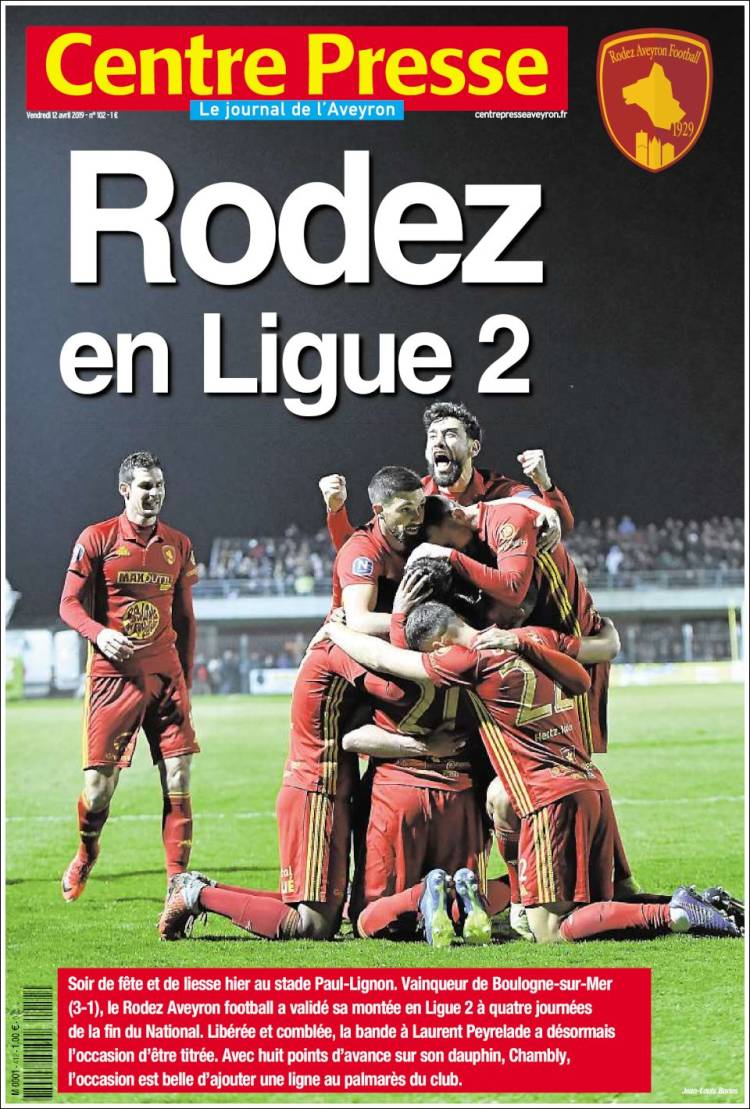 Portada de Centre Presse (Francia)