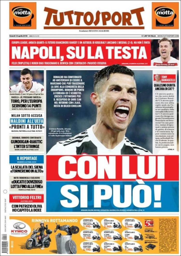 Portada de Tuttosport (Italia)