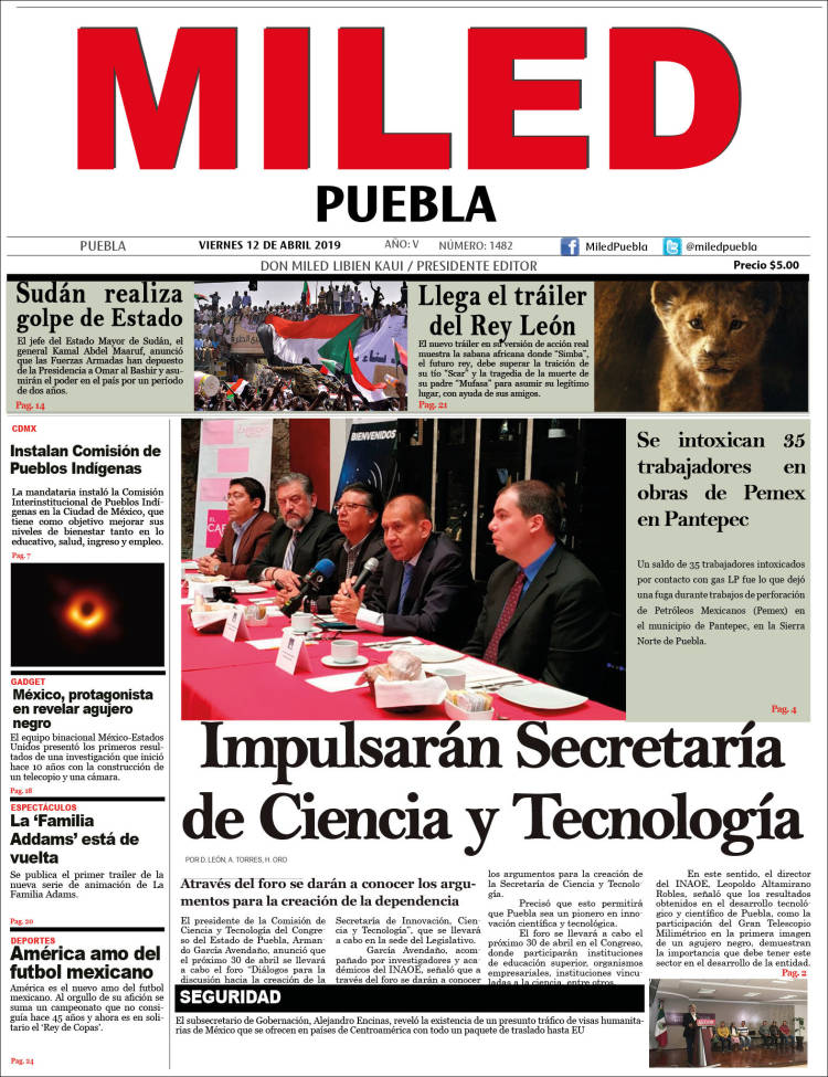 Portada de Miled - Puebla (M&eacute;xico)