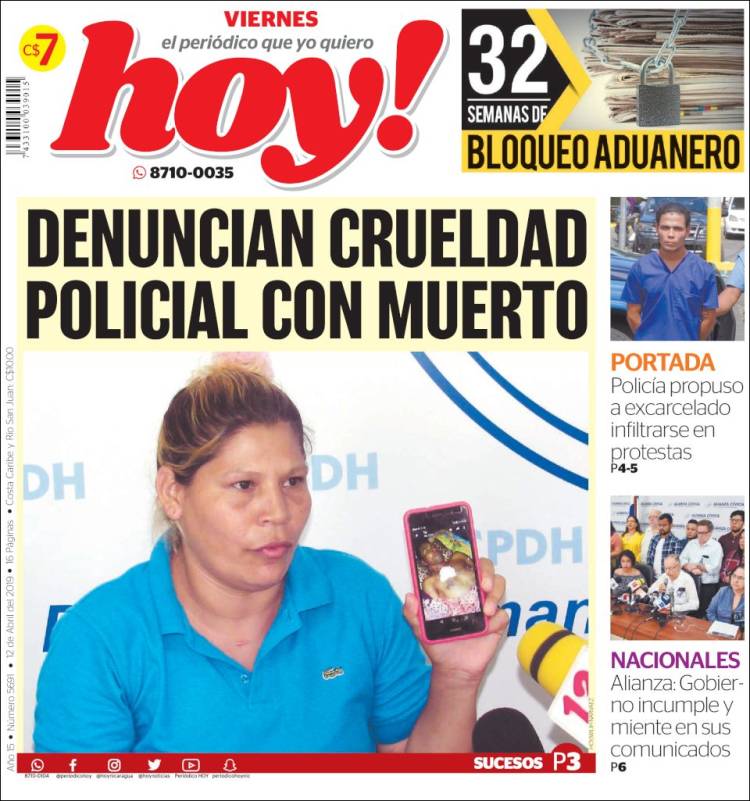 Portada de Hoy (Nicaragua)