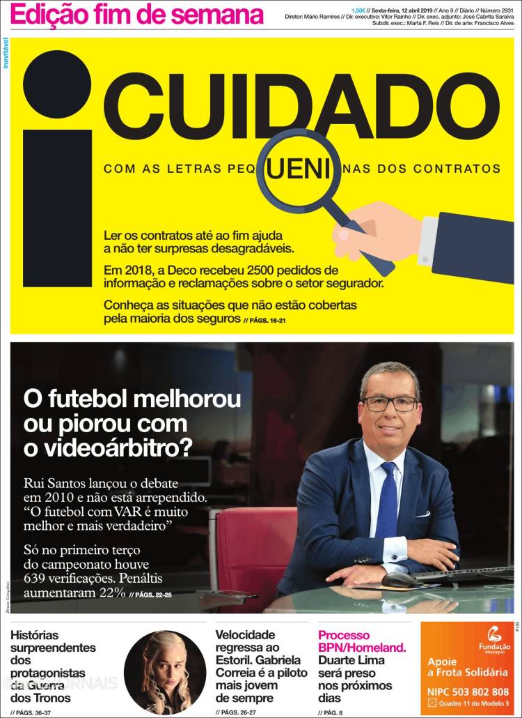 Portada de I - informação (Portugal)