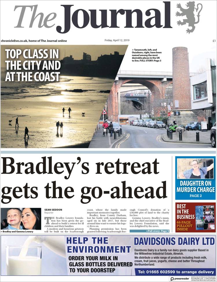 Portada de The Journal (Reino Unido)