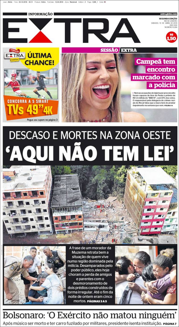 Portada de Extra (Brasil)