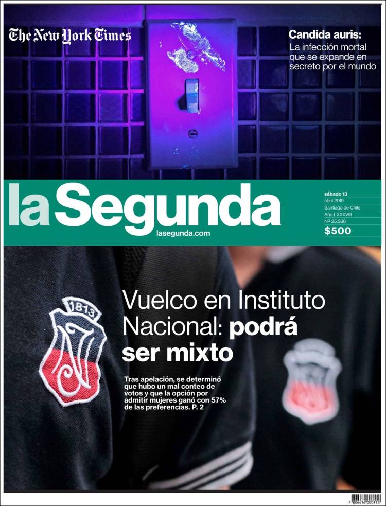 Portada de La Segunda (Chile)