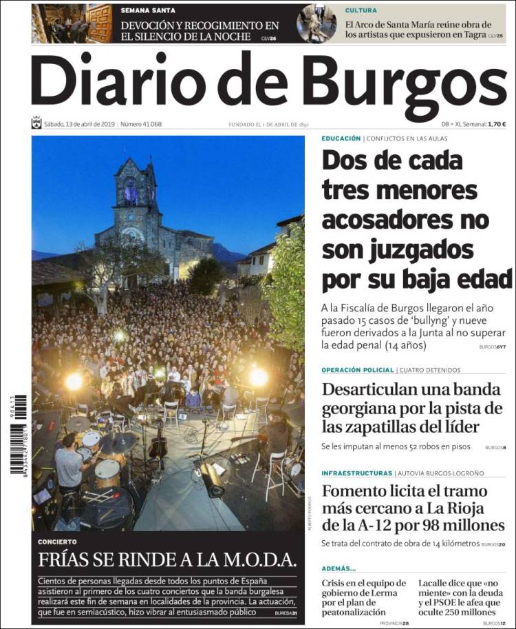 Portada de Diario de Burgos (Espa&ntilde;a)