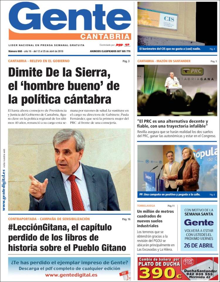 Portada de Gente en Santander (Espa&ntilde;a)