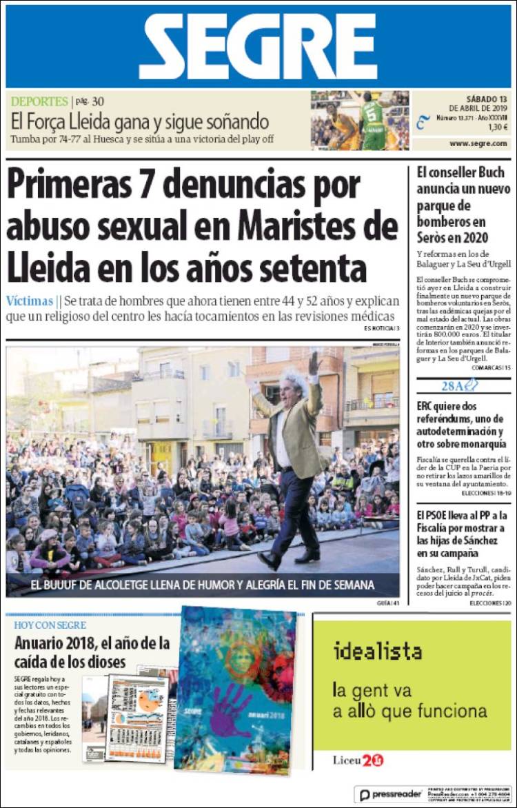 Portada de Segre  (Espa&ntilde;a)