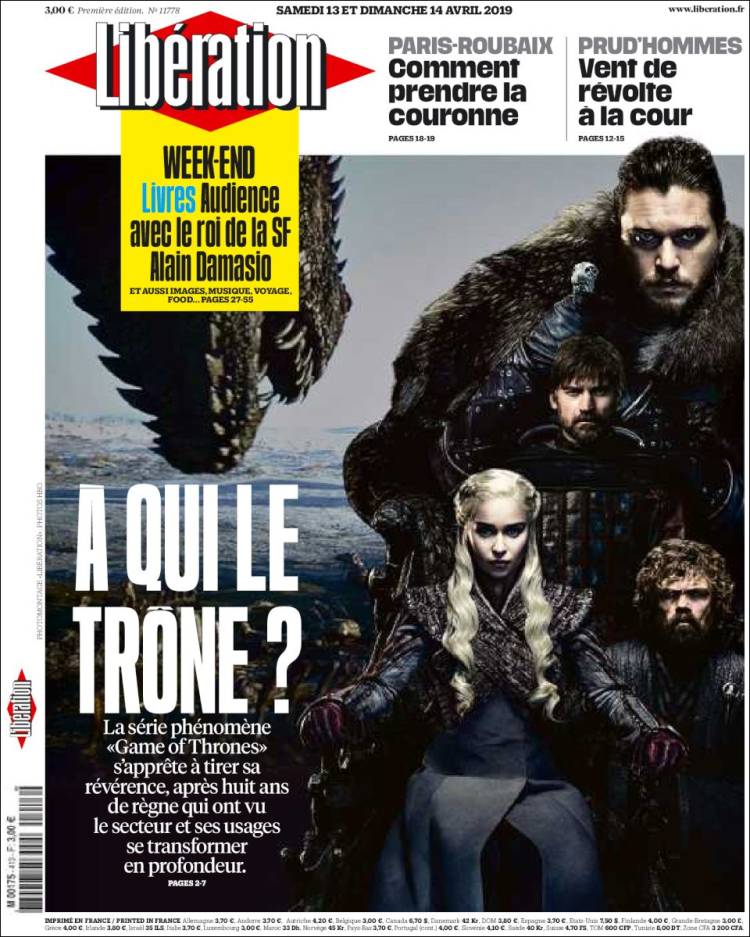 Portada de Libération (Francia)