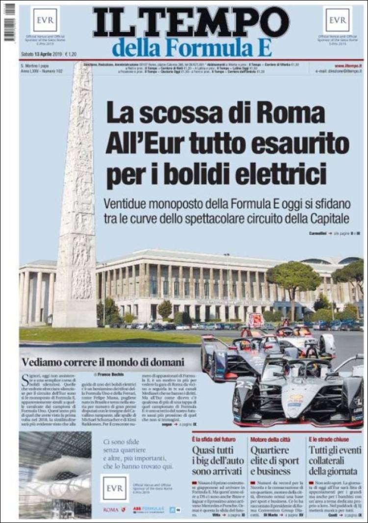 Portada de Il Tempo (Italia)