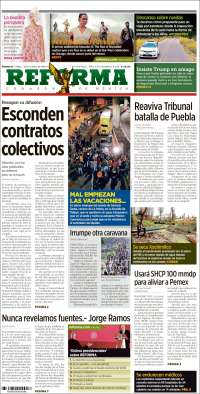 Portada de Reforma (Mexico)