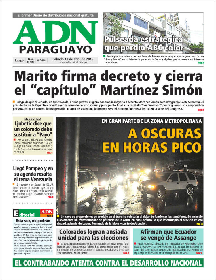 Portada de ADN Paraguayo (Paraguay)