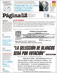 Portada de Página/12 (Argentina)