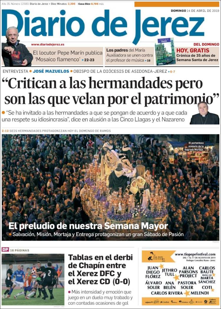 Portada de Diario de Jerez (España)