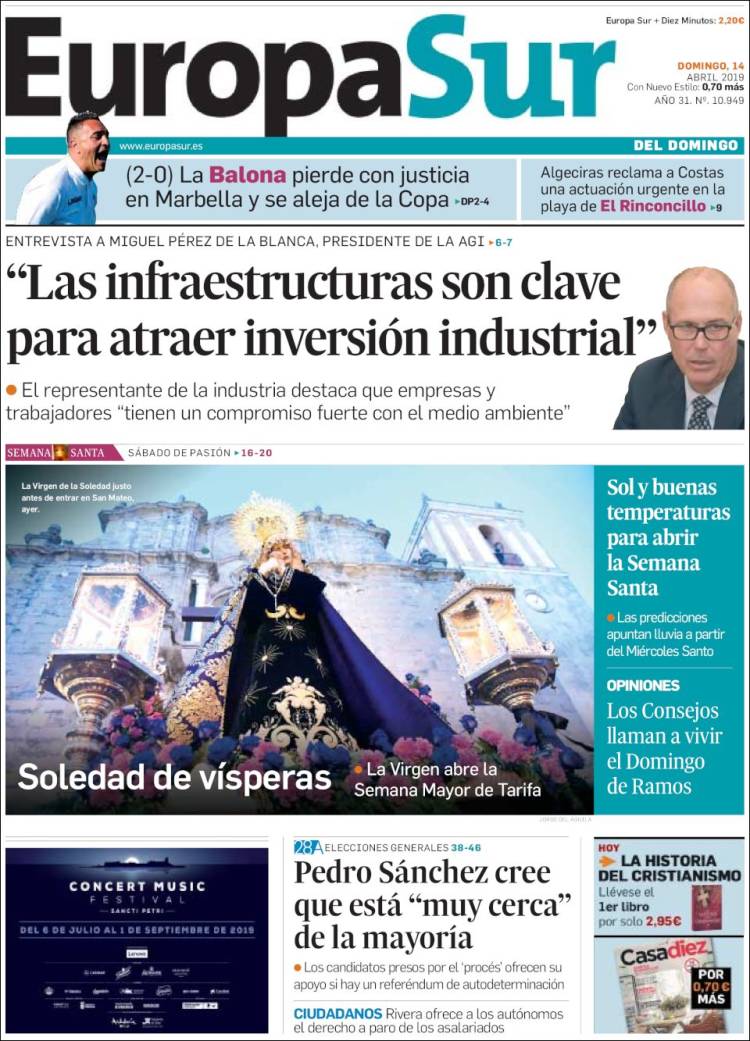 Portada de Europa Sur (España)