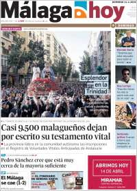 Portada de Málaga Hoy (España)