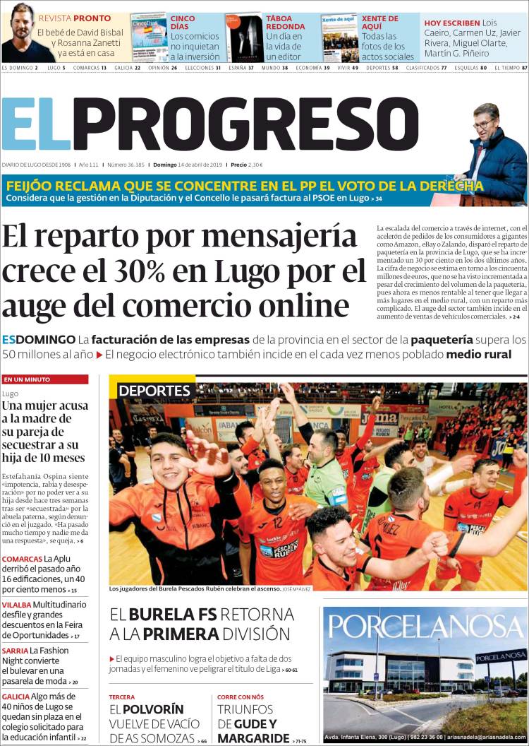 Portada de El Progreso (España)