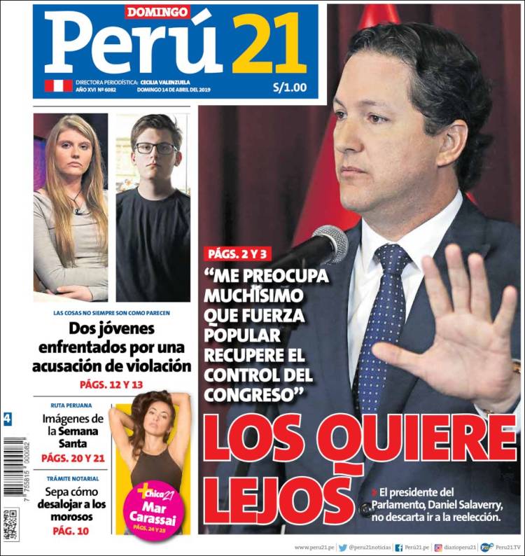 Portada de Perú 21 (Per&uacute;)