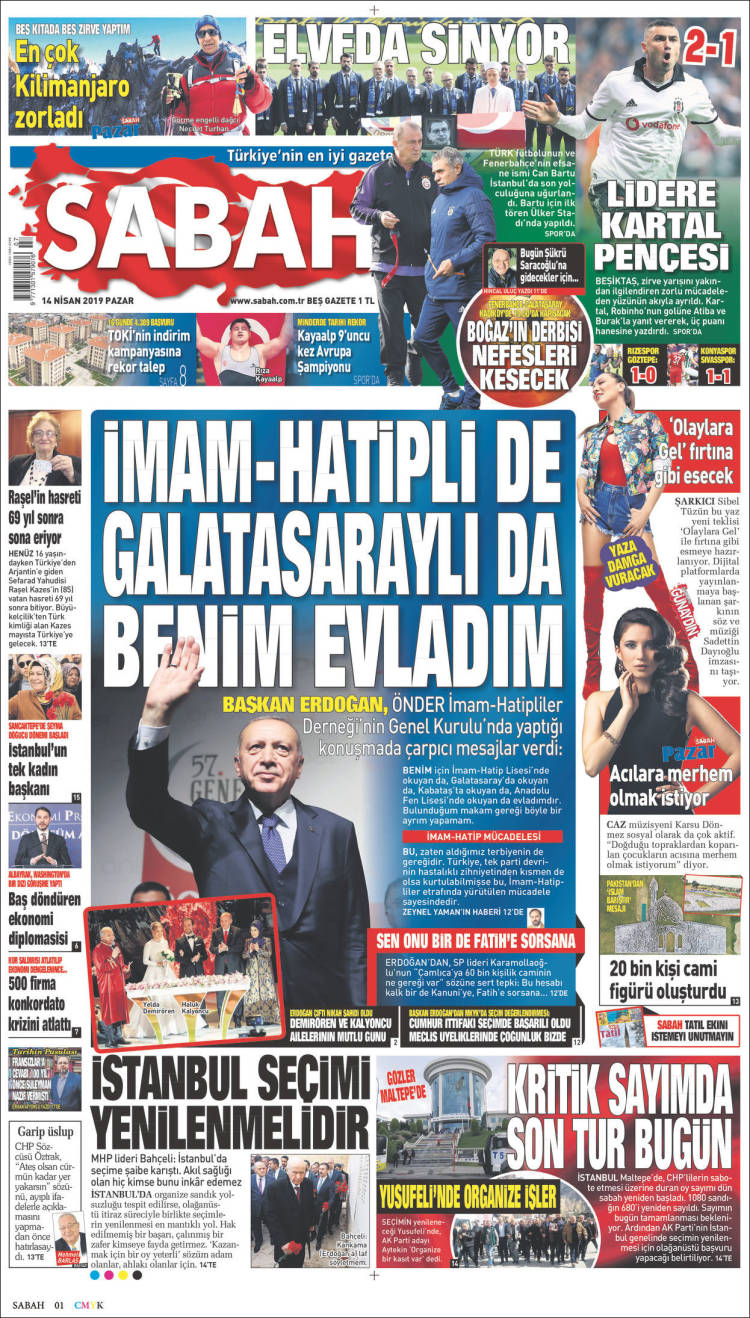 Portada de Sabah (Turqu&iacute;a)