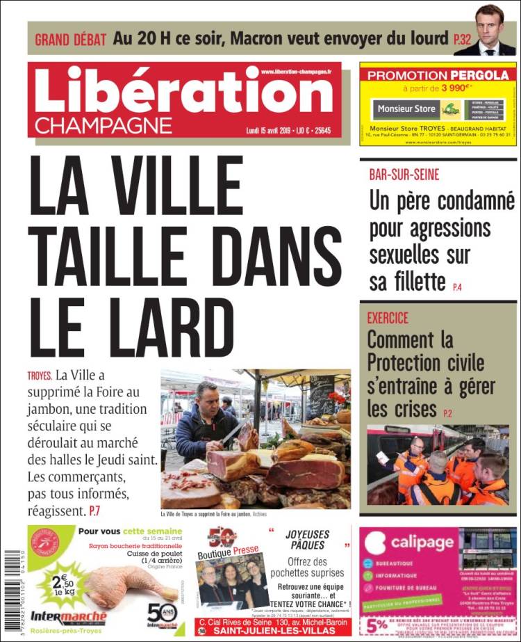 Portada de Libération Champagne (Francia)