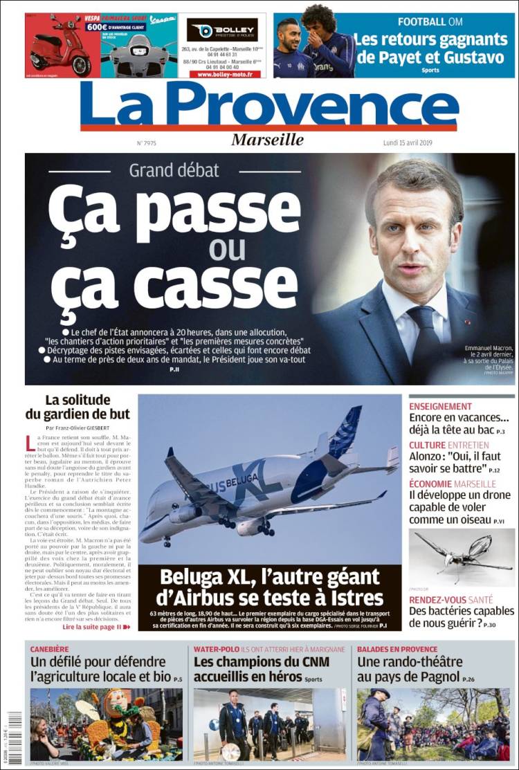 Portada de La Provence (Francia)