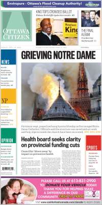 Portada de Ottawa Citizen (Canadá)