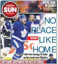 Portada de The Toronto Sun (Canadá)