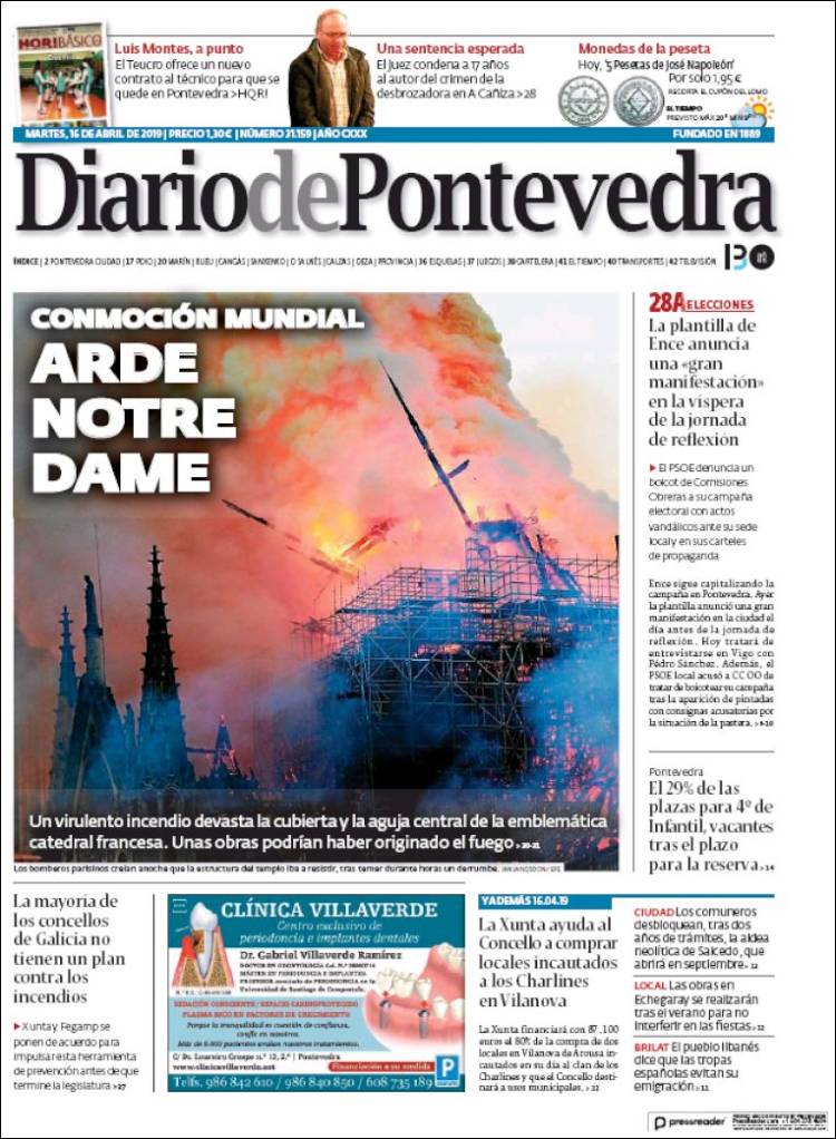 Portada de Diario de Pontevedra (Espa&ntilde;a)