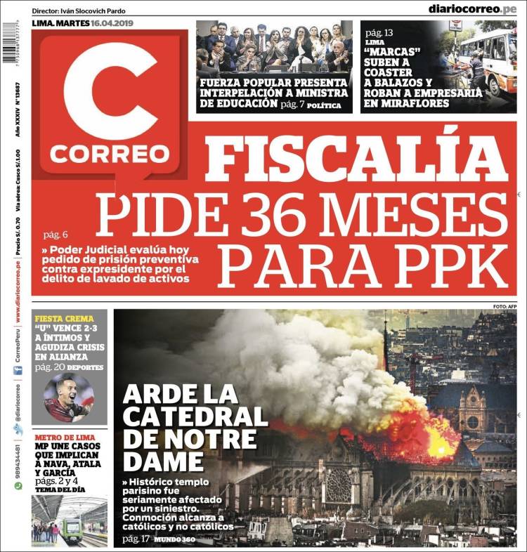 Portada de Diario Correo (Perú)