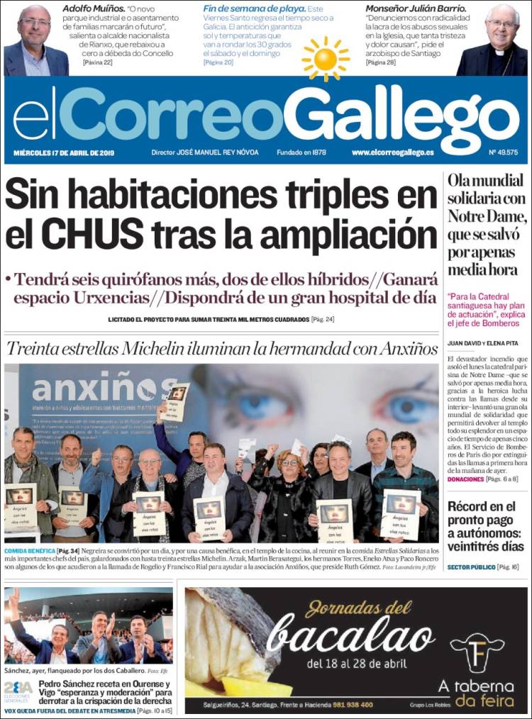 Portada de El Correo Gallego (Spain)