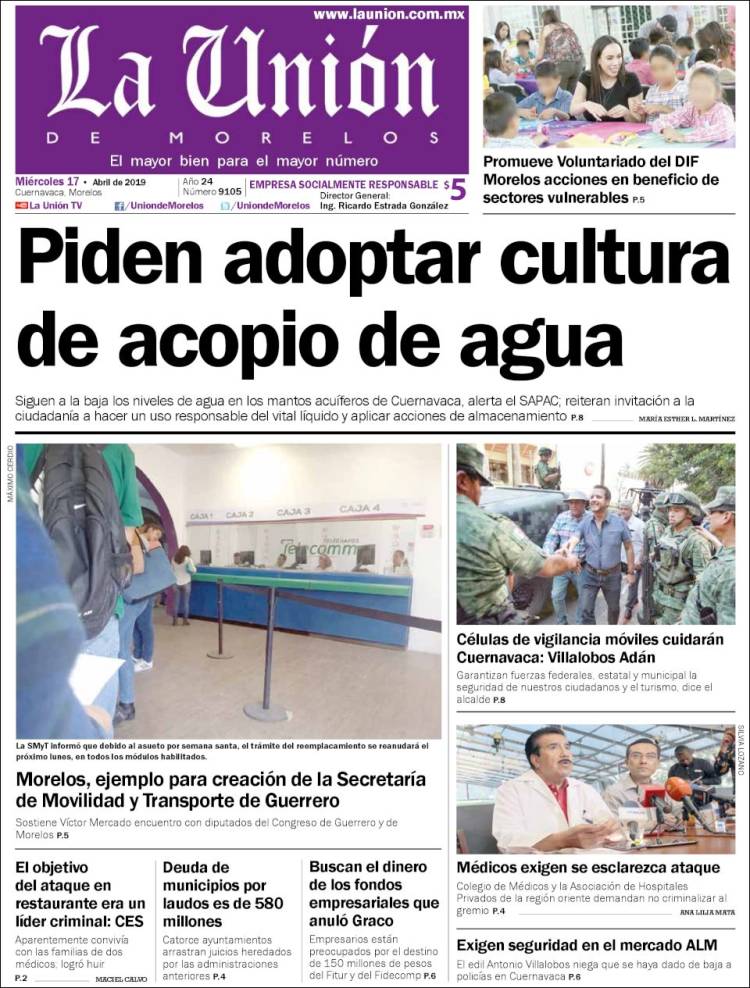 Portada de La Unión de Morelos (M&eacute;xico)