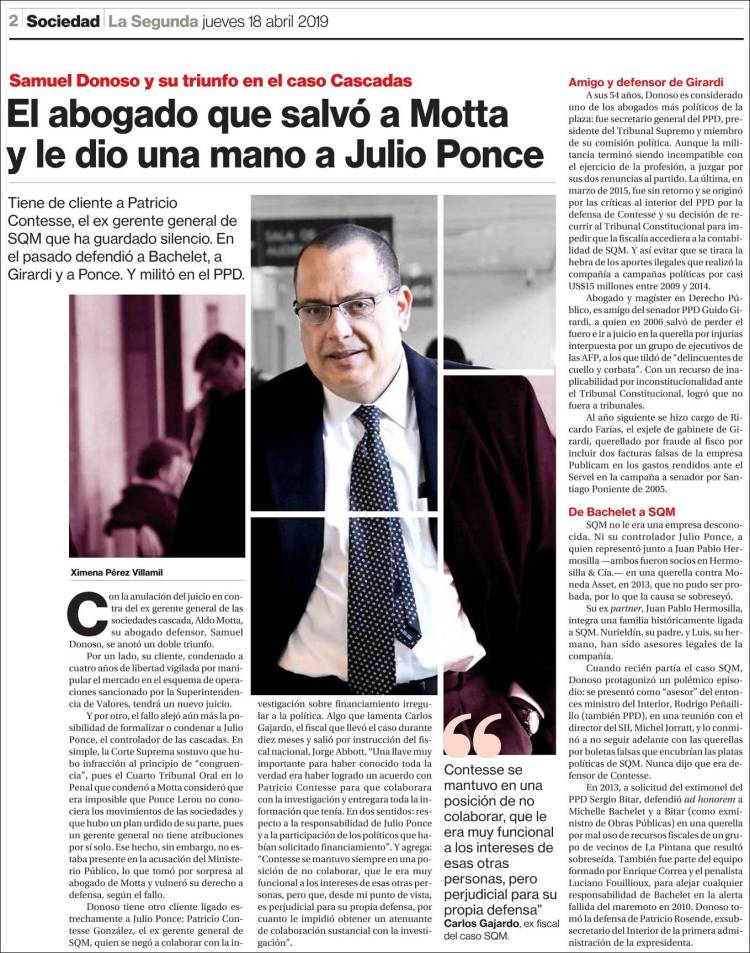 Portada de La Segunda (Chile)