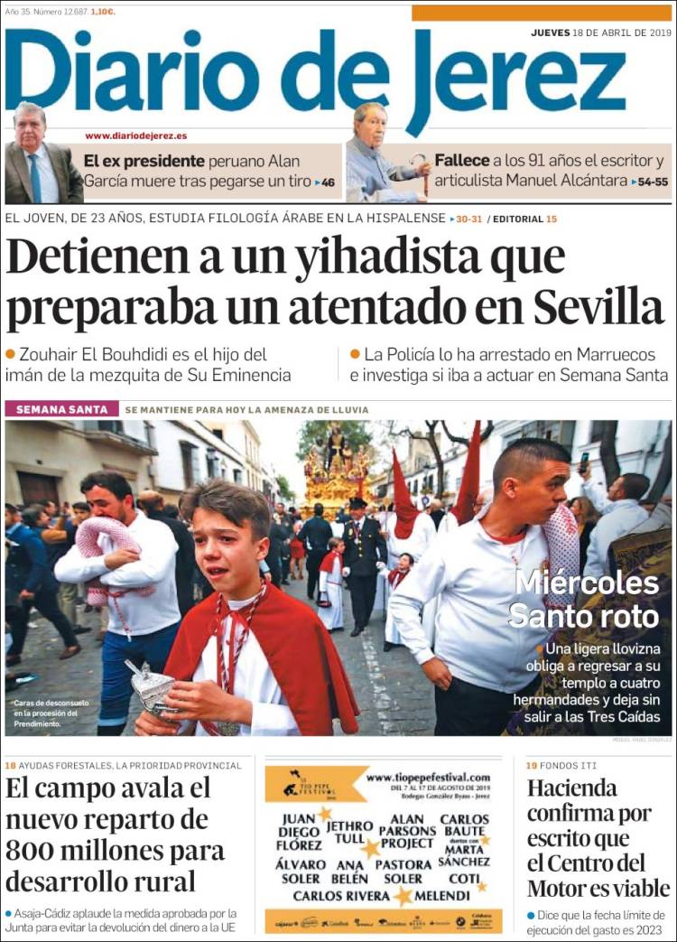 Portada de Diario de Jerez (Espa&ntilde;a)