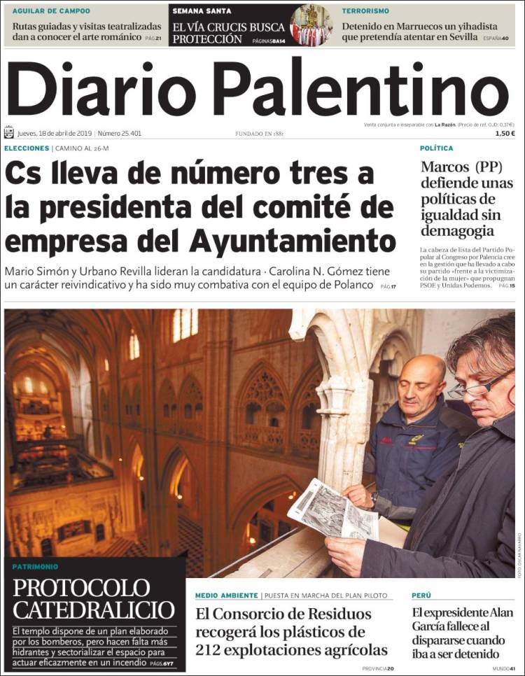 Portada de Diario Palentino (Espa&ntilde;a)